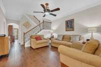 Open living, dining and kitchen area is great for entertaining!