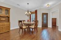 Spacious dining room