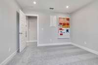 Oversized secondary bedrooms upstairs with ample storage.