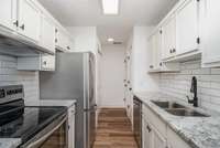 Kitchen with laundry at the end