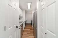 Pantry on the right and laundry on the left