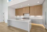 Sub-Zero 48" Cabinet paneled Refrigerator/Freezer blends in seamlessly...