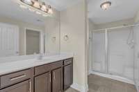 Primary bathroom.