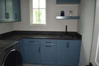 Laundry room with utility sink