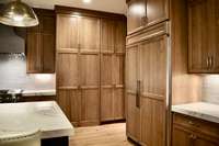 Hidden Pantry and built in refrigerator
