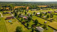 Large yard with privacy fence