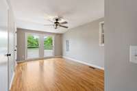 Primary suite with large closet and en suite full bath