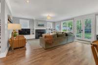 Open living room gets so much natural light.