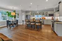 There is enough space for a breakfast table.