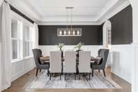 Dining Room to the Left of the foyer with access to serving pantry