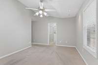 Another view of Master Bedroom, looking into the walk-in large closet.