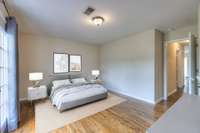 Virtually Staged Primary Bedroom