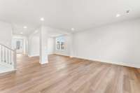 Great room, dining room, and entry hall. *Photos are for representational purposes only and are of a similar floor plan with differing finishes*