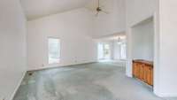 In the previous photo, this room is virtually staged.  You can see how beautiful this vast living space can quickly become your cozy and beautiful living space.