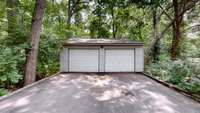 Two car detached garage.