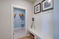 Built-in Drop Zone and ample space in laundry room!