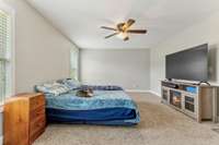 This large master bedroom has lots of space for large furniture.