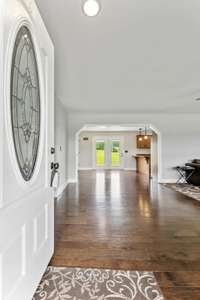 Inside you will find lovely hardwood floors.