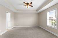 Master. Newer carpet throughout.