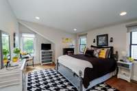 An identical guest bedroom, also with fabulous natural light.