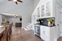 Don't miss the coffee bar and wine cooler!  Not to mention - so much cabinet space.
