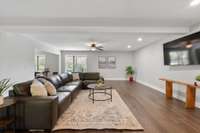 Oversized living room perfect for movie nights, game nights, and more!