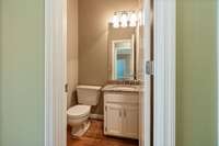 Convenient half bath with a single vanity located on the main level! Great for guest use! 2403 Franklin Ln  Murfreesboro, TN 37130