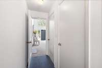 The unit has an storage closet just right outside the door that goes with it.