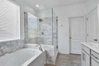 The owners created a much nicer and later shower. You have to see it!