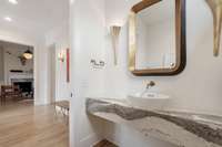 Half bathroom off the front foyer