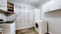 large laundry room where washer and dryer remain!