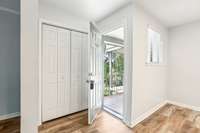 Entryway with nice closet