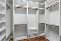 One of two master closets