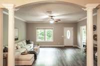This spacious living area offers plenty of room for multiple furniture layouts to suit your lifestyle.