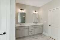 Double vanities in master