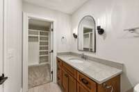 Bathroom for 3rd bedroom with walk in closet
