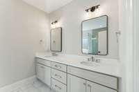 Master bath with double vanities