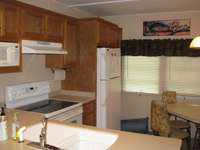 Eat in kitchen.  New cabinets.