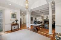 The entire home has been painted in warm and welcoming neutral shades of creamy white