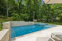 This beautifully designed saltwater pool was added just few years ago