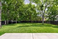 The tree-lined yard provides lots of privacy