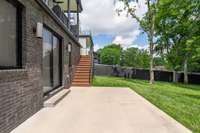 Open patio off of the walk-out basement