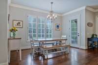 Spacious breakfast area is in addition to the formal dining room.
