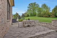 The extensive back patio extends to this large eating area.