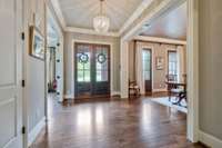 Enter through the double doors to experience a floorplan full of wide, open spaces.