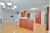 View of the kitchen/kitchen nook from the sun room.