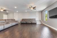 Doors from left to right: Door to second garage (3 car plus RV/Boat), flex room 1, flex room 2