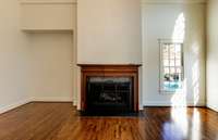 Fireplace in den