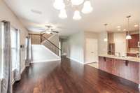 Large living room in this open floorplan.