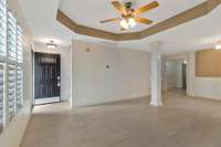 Another view of your beautiful living space from your front door. The second floor provides privacy and additional space!